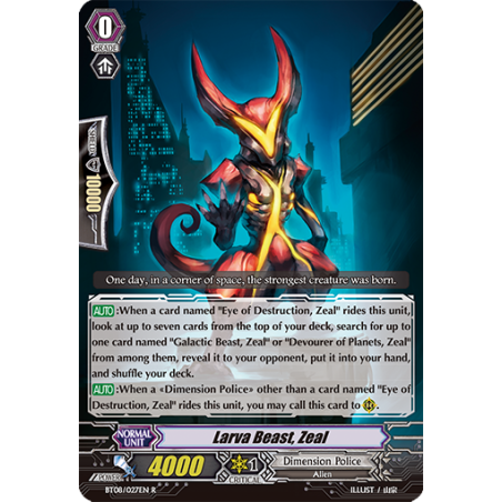 Vanguard_TCG_card_BT08_027EN_R_Larva_Beast_Zeal_Blue_Storm_Armada
