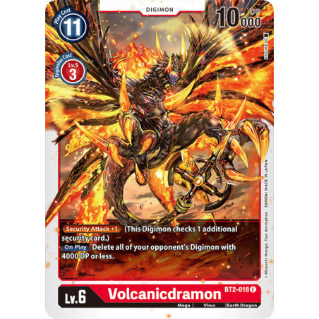 Digimon_TCG_BT2-018_Volcanicdramon_Common_Ultimate_Power_Card_Game