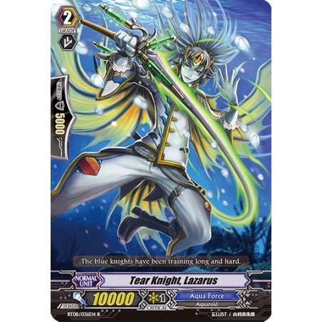 Vanguard_TCG_card_BT08_036EN_R_Tear_Knight_Lazarus_Blue_Storm_Armada