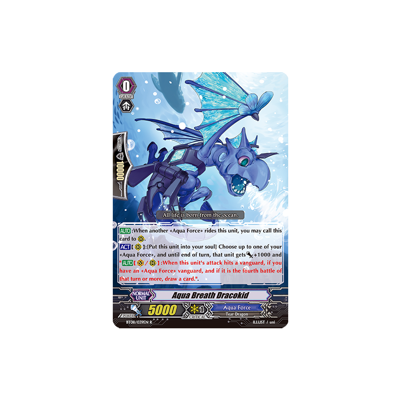 Vanguard_TCG_card_BT08_039EN_R_Aqua_Breath_Dracokid_Blue_Storm_Armada