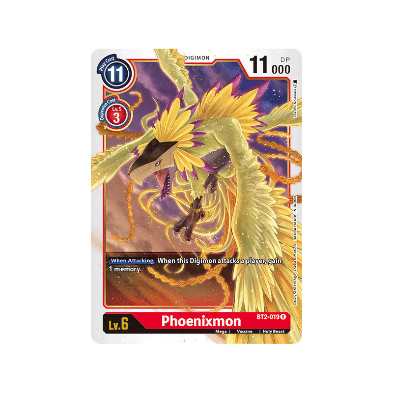 Digimon_TCG_BT2-019_Phoenixmon_Rare_Ultimate_Power_Card_Game