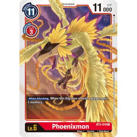 Digimon_TCG_BT2-019_Phoenixmon_Rare_Ultimate_Power_Card_Game