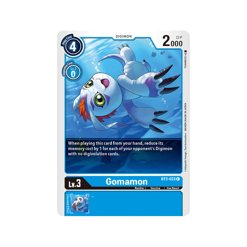 Digimon_TCG_BT2-023_Gomamon_Common_Ultimate_Power_Card_Game