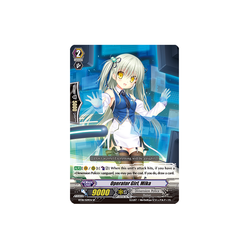 Vanguard_TCG_card_BT08_S09EN_SP_Operator_Girl_Mika_Blue_Storm_Armada