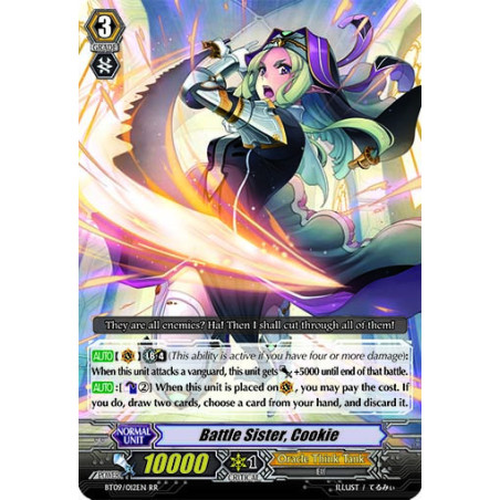 Vanguard_TCG_card_BT09_012EN_RR_Battle_Sister_Cookie_Clash_of_the_Knights_Dragons