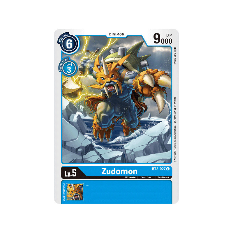 Digimon_TCG_BT2-027_Zudomon_Uncommon_Ultimate_Power_Card_Game