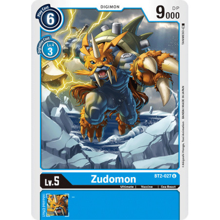 Digimon_TCG_BT2-027_Zudomon_Uncommon_Ultimate_Power_Card_Game