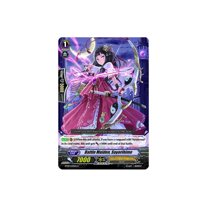 Vanguard_TCG_card_BT09_030EN_R_Battle_Maiden_Sayorihime_Clash_of_the_Knights_Dragons