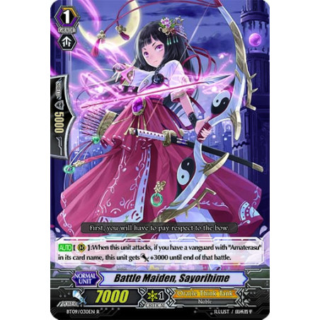 Vanguard_TCG_card_BT09_030EN_R_Battle_Maiden_Sayorihime_Clash_of_the_Knights_Dragons