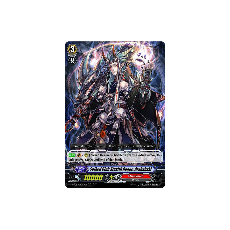 Vanguard_TCG_card_BT09_043EN_C_Spiked_Club_Stealth_Rogue_Arahabaki_Clash_of_the_Knights_Dragons