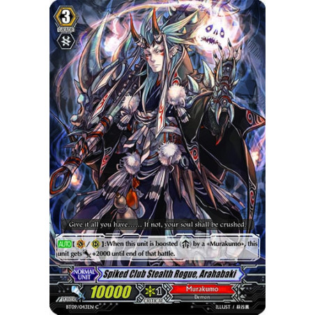 Vanguard_TCG_card_BT09_043EN_C_Spiked_Club_Stealth_Rogue_Arahabaki_Clash_of_the_Knights_Dragons