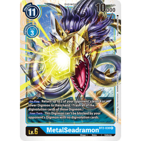 Digimon_TCG_BT2-030_MetalSeadramon_Rare_Ultimate_Power_Card_Game