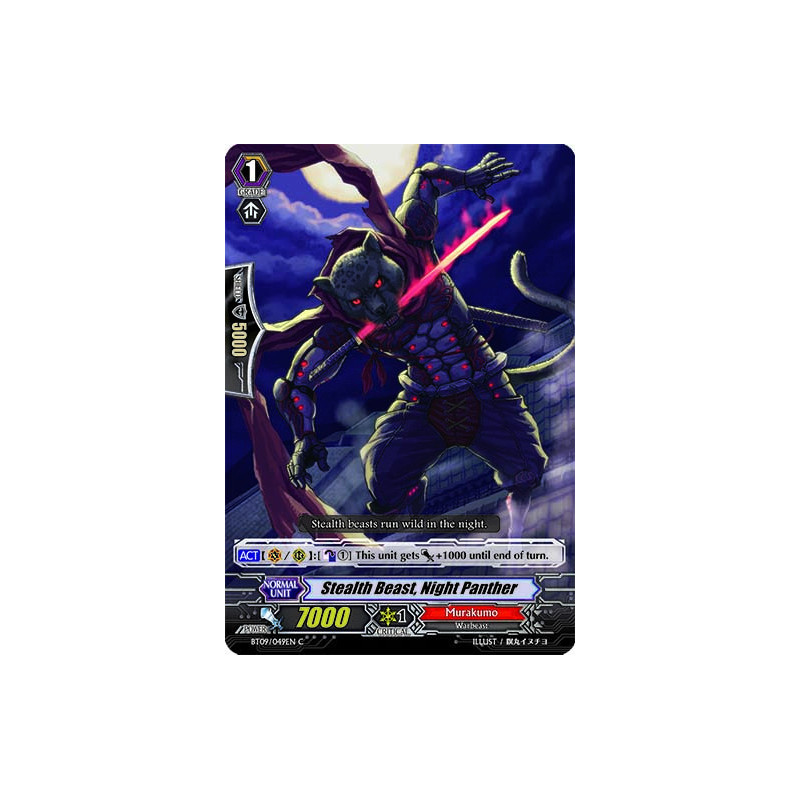 Vanguard_TCG_card_BT09_049EN_C_Stealth_Beast_Night_Panther_Clash_of_the_Knights_Dragons