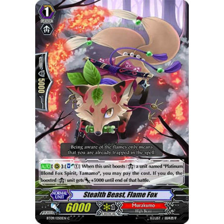 Vanguard_TCG_card_BT09_050EN_C_Stealth_Beast_Flame_Fox_Clash_of_the_Knights_Dragons