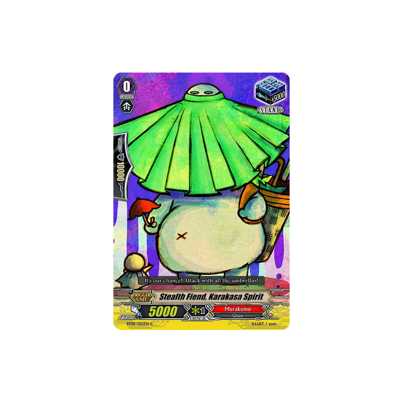 Vanguard_TCG_card_BT09_055EN_C_Stealth_Fiend_Karakasa_Spirit_Clash_of_the_Knights_Dragons