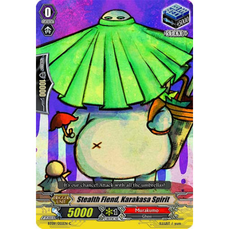 Vanguard_TCG_card_BT09_055EN_C_Stealth_Fiend_Karakasa_Spirit_Clash_of_the_Knights_Dragons