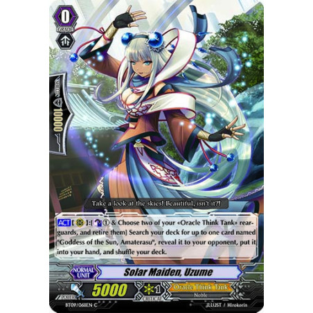 Vanguard_TCG_card_BT09_068EN_C_Solar_Maiden_Uzume_Clash_of_the_Knights_Dragons