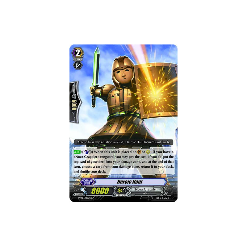 Vanguard_TCG_card_BT09_070EN_C_Heroic_Hani_Clash_of_the_Knights_Dragons