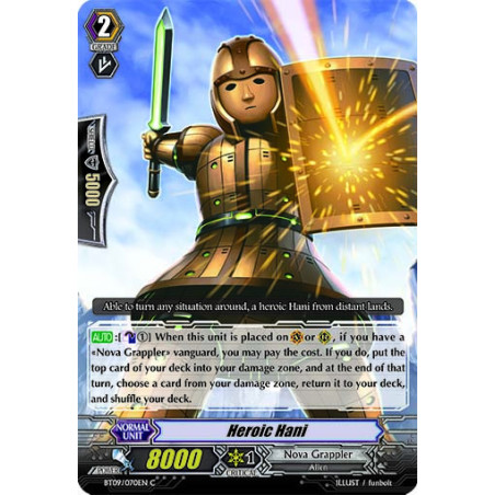 Vanguard_TCG_card_BT09_070EN_C_Heroic_Hani_Clash_of_the_Knights_Dragons