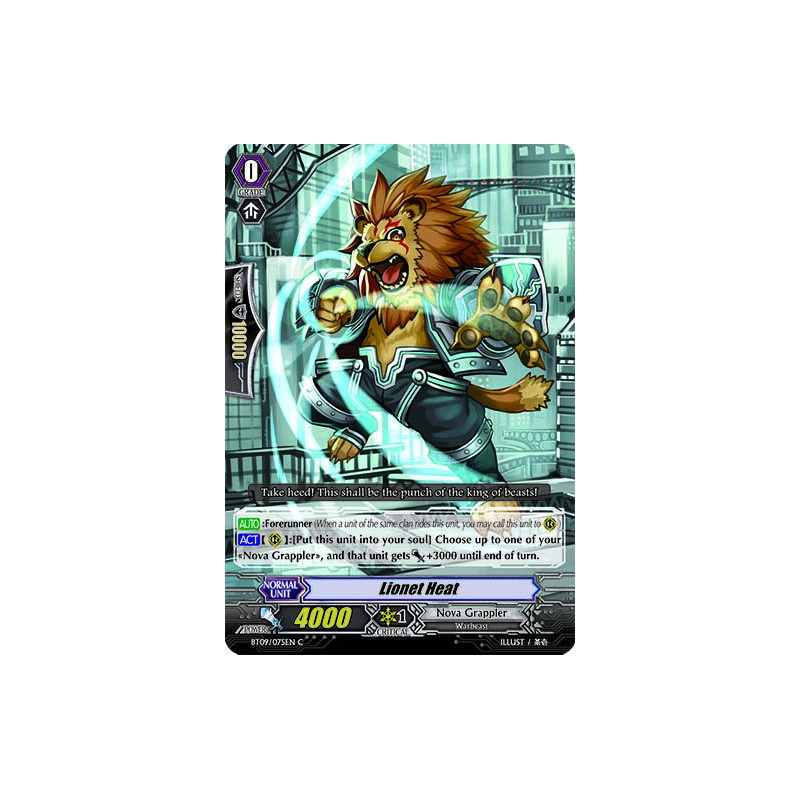 Vanguard_TCG_card_BT09_075EN_C_Lionet_Heat_Clash_of_the_Knights_Dragons