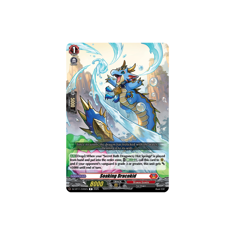 Vanguard_TCG_card_DZ-BT11_045EN_R_Soaking_Dracokid_Symphony_of_Might_Bloom