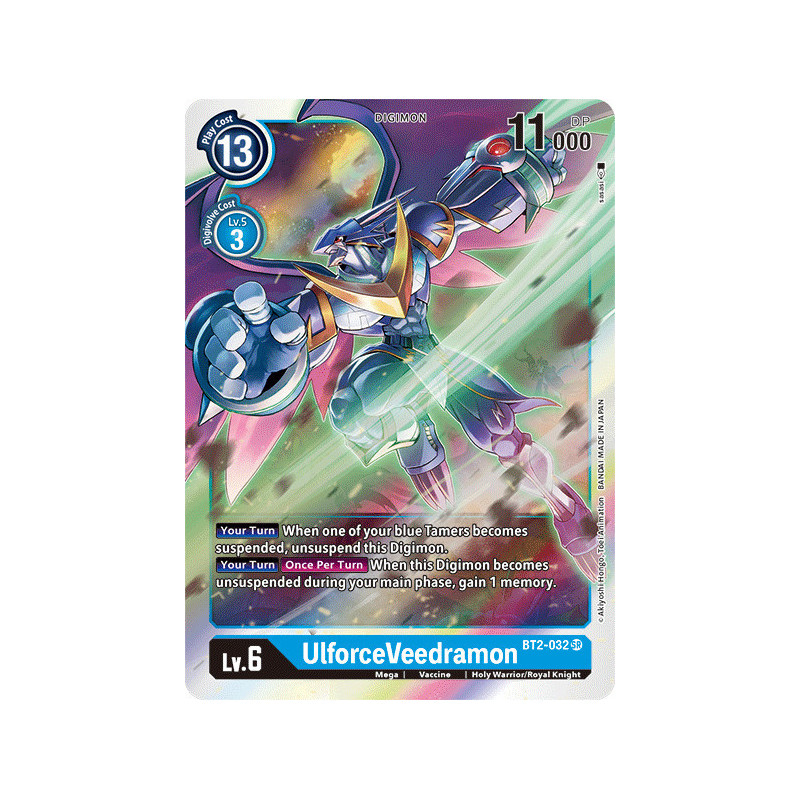 Digimon_TCG_BT2-032_UlforceVeedramon_Super_Rare_Ultimate_Power_Card_Game
