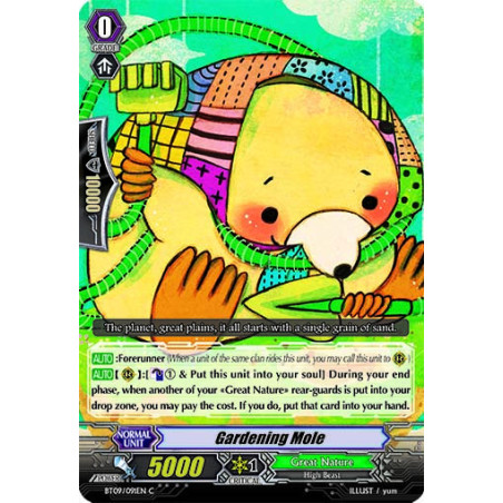 Vanguard_TCG_card_BT09_091EN_C_Gardening_Mole_Clash_of_the_Knights_Dragons