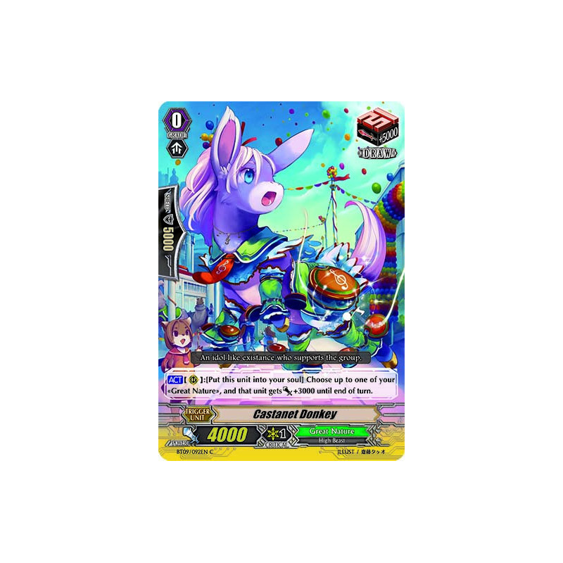 Vanguard_TCG_card_BT09_092EN_C_Castanet_Donkey_Clash_of_the_Knights_Dragons