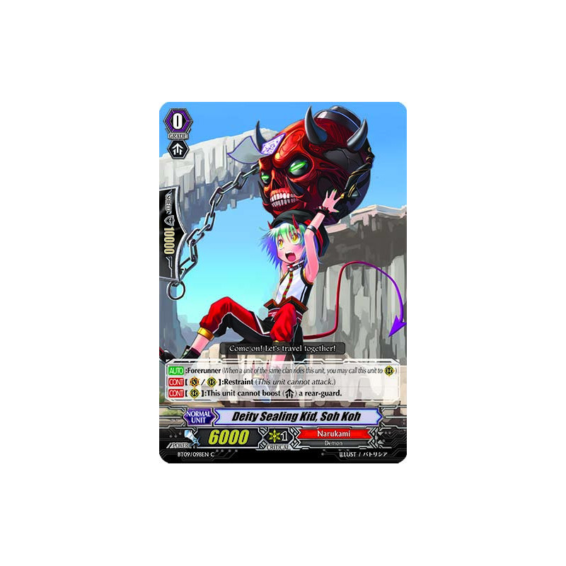 Vanguard_TCG_card_BT09_098EN_C_Deity_Sealing_Kid_Soh_Koh_Clash_of_the_Knights_Dragons