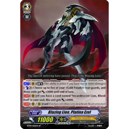 Vanguard_TCG_card_BT09_S06EN_SP_Blazing_Lion_Platina_Ezel_Clash_of_the_Knights_Dragons