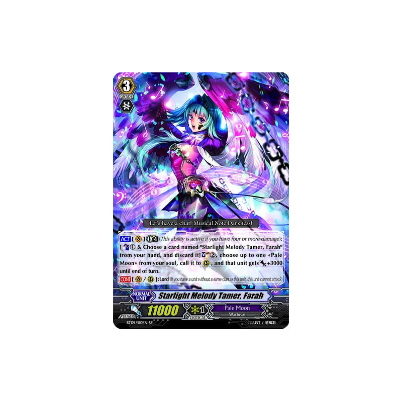 Vanguard_TCG_card_BT09_S10EN_SP_Starlight_Melody_Tamer_Farah_Clash_of_the_Knights_Dragons