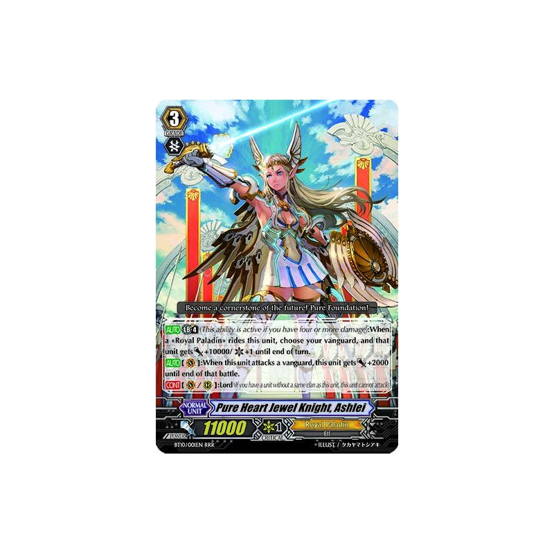Vanguard_TCG_card_BT10_001EN_RRR_Pure_Heart_Jewel_Knight_Ashlei_Triumphant_Return_of_the_King_of_Knights