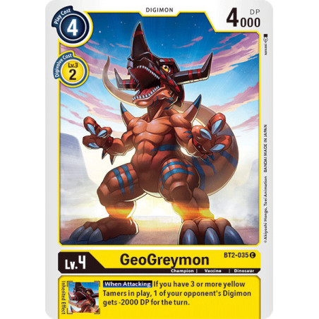 Digimon_TCG_BT2-035_GeoGreymon_Common_Ultimate_Power_Card_Game