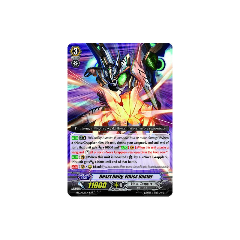 Vanguard_TCG_card_BT10_008EN_RRR_Beast_Deity_Ethics_Buster_Triumphant_Return_of_the_King_of_Knights