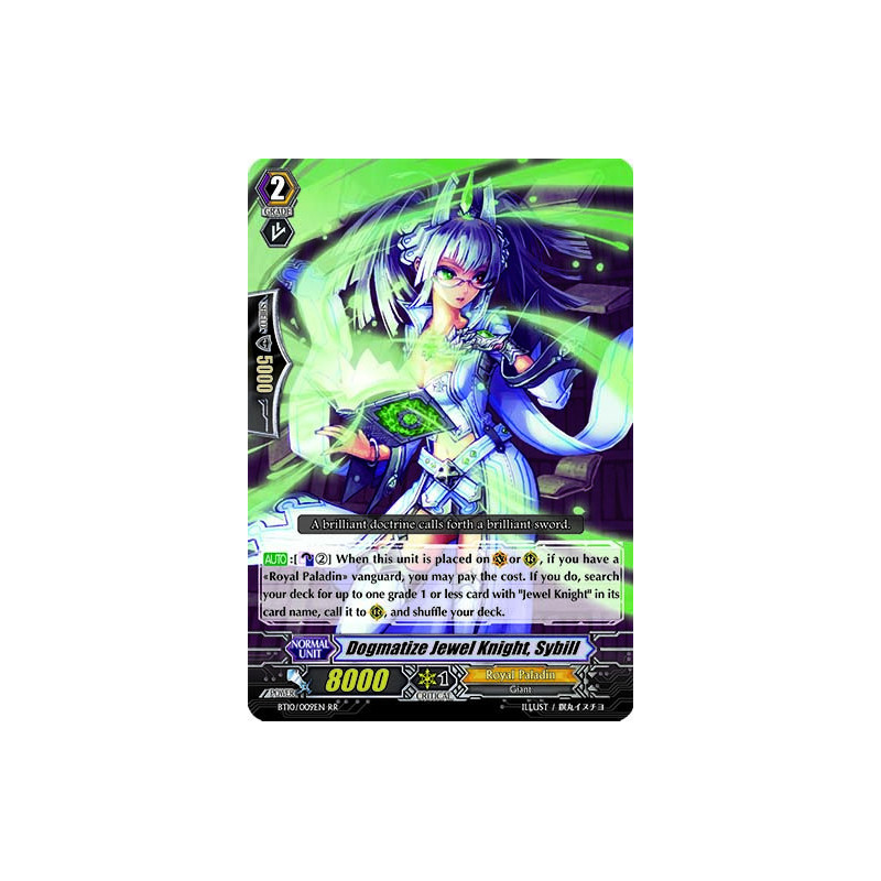 Vanguard_TCG_card_BT10_009EN_RR_Dogmatize_Jewel_Knight_Sybill_Triumphant_Return_of_the_King_of_Knights