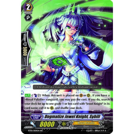 Vanguard_TCG_card_BT10_009EN_RR_Dogmatize_Jewel_Knight_Sybill_Triumphant_Return_of_the_King_of_Knights