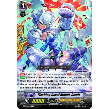 Vanguard_TCG_card_BT10_010EN_RR_Flashing_Jewel_Knight_Iseult_Triumphant_Return_of_the_King_of_Knights