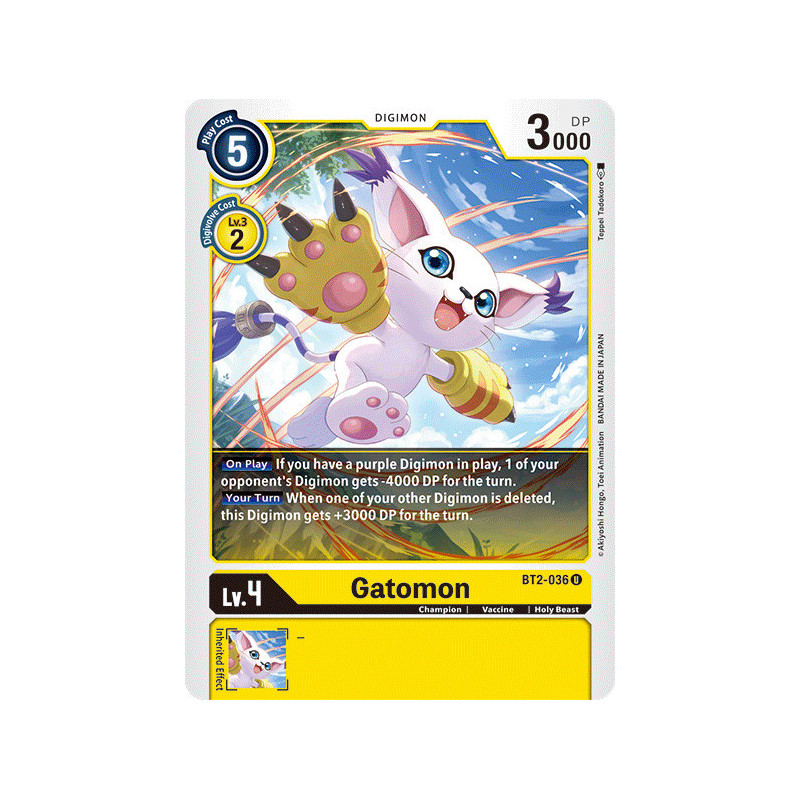 Digimon_TCG_BT2-036_Gatomon_Uncommon_Ultimate_Power_Card_Game
