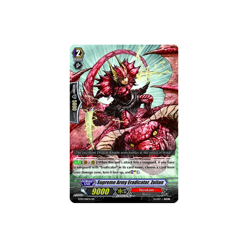 Vanguard_TCG_card_BT10_016EN_RR_Supreme_Army_Eradicator_Zuitan_Triumphant_Return_of_the_King_of_Knights