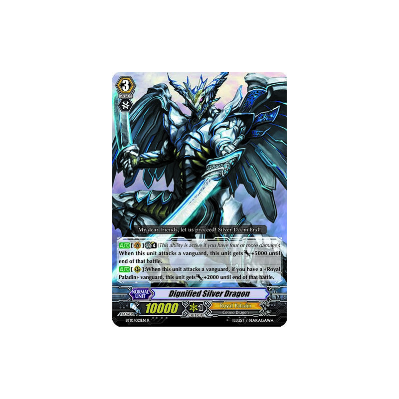 Vanguard_TCG_card_BT10_021EN_R_Dignified_Silver_Dragon_Triumphant_Return_of_the_King_of_Knights