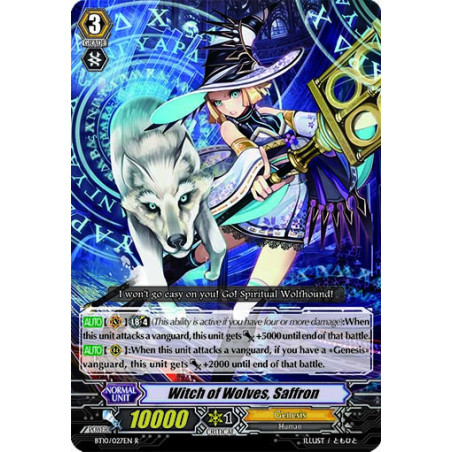 Vanguard_TCG_card_BT10_027EN_R_Witch_of_Wolves_Saffron_Triumphant_Return_of_the_King_of_Knights
