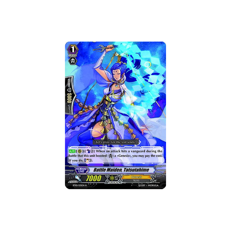 Vanguard_TCG_card_BT10_031EN_R_Battle_Maiden_Tatsutahime_Triumphant_Return_of_the_King_of_Knights