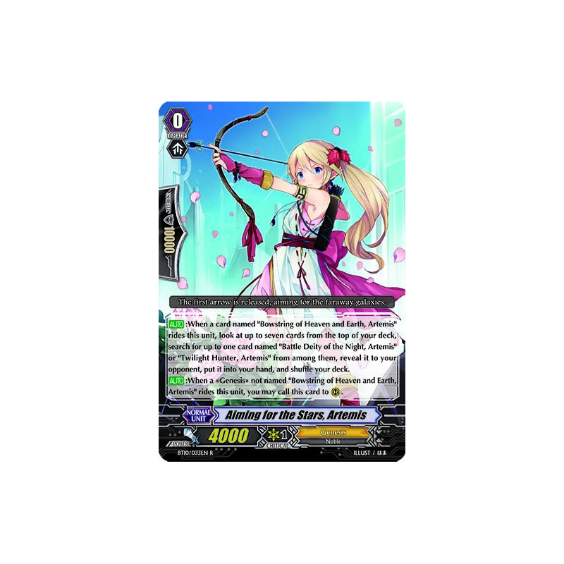 Vanguard_TCG_card_BT10_033EN_R_Aiming_for_the_Stars_Artemis_Triumphant_Return_of_the_King_of_Knights