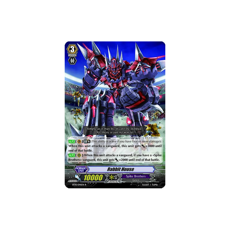 Vanguard_TCG_card_BT10_041EN_R_Rabbit_House_Triumphant_Return_of_the_King_of_Knights