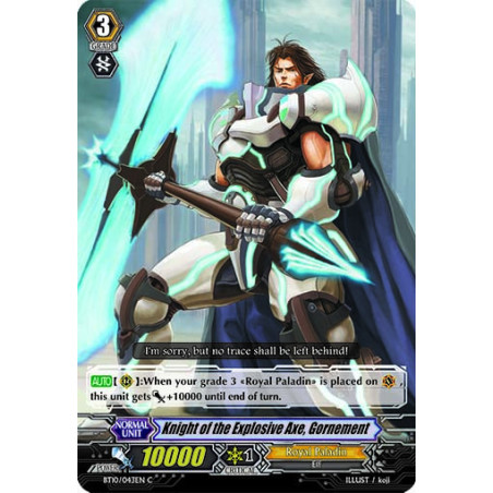 Vanguard_TCG_card_BT10_043EN_C_Knight_of_the_Explosive_Axe_Gornement_Triumphant_Return_of_the_King_of_Knights