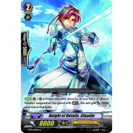 Vanguard_TCG_card_BT10_045EN_C_Knight_of_Details_Claudin_Triumphant_Return_of_the_King_of_Knights