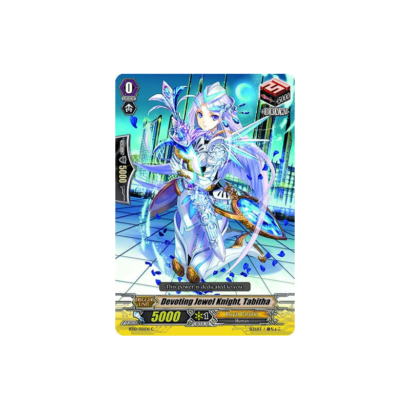 Vanguard_TCG_card_BT10_051EN_C_Devoting_Jewel_Knight_Tabitha_Triumphant_Return_of_the_King_of_Knights