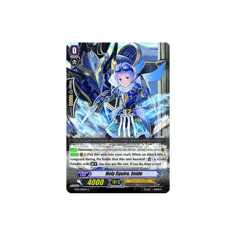Vanguard_TCG_card_BT10_058EN_C_Holy_Squire_Enide_Triumphant_Return_of_the_King_of_Knights