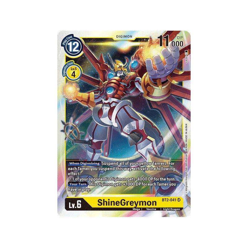 Digimon_TCG_BT2-041_ShineGreymon_Super_Rare_Ultimate_Power_Card_Game