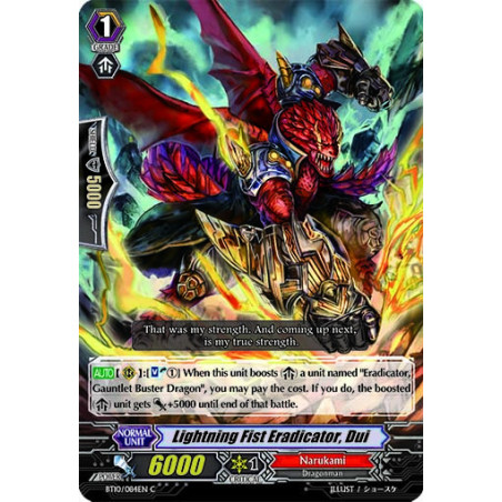 Vanguard_TCG_card_BT10_084EN_C_Lightning_Fist_Eradicator_Dui_Triumphant_Return_of_the_King_of_Knights